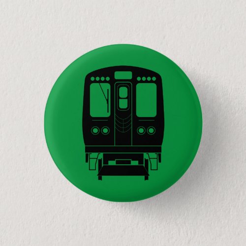 Black Chicago âœLâ Profile on Green Background Button