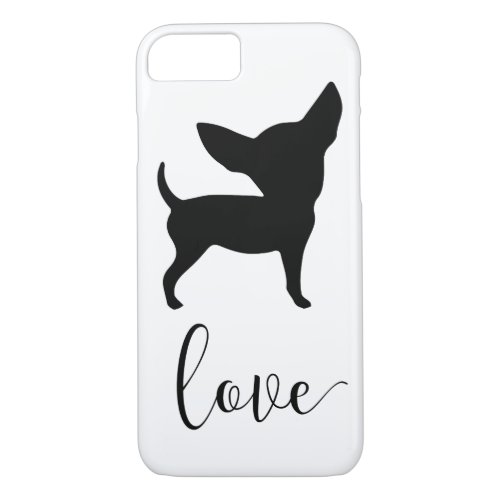 Black Chihuahua Love Iphone 8 Case