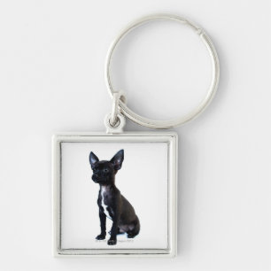 Black Chihuahua puppy Keychain