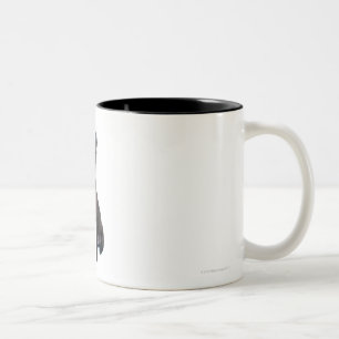 Black Chihuahua puppy Two-Tone Coffee Mug