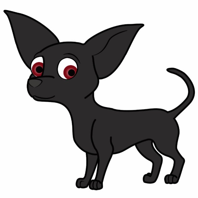 Black Chihuahua Statuette (Front)