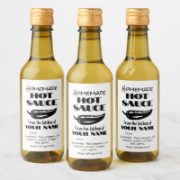 Black Chili Pepper Homemade Hot Sauce Your Name