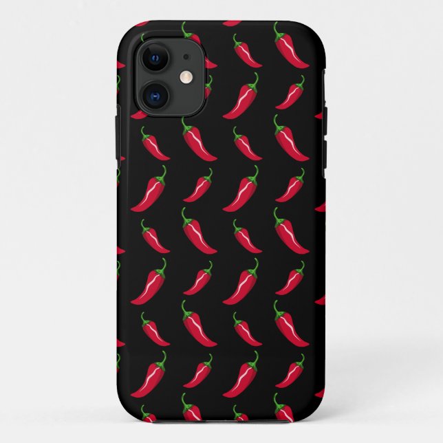 Black chili peppers pattern Case-Mate iPhone case (Back)