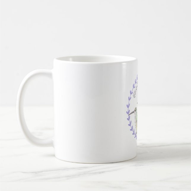 Black-Chinned Hummingbird bird species bird logo a Coffee Mug (Left)