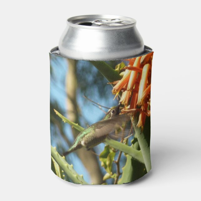 Black-Chinned Hummingbird in Flight Can Cooler (Can Front)