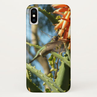 Black-Chinned Hummingbird in Flight iPhone X Case