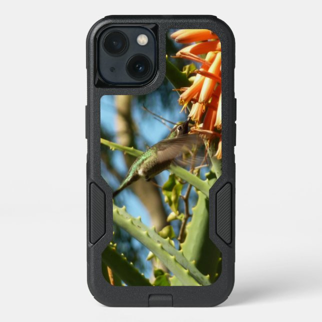 Black-Chinned Hummingbird in Flight Otterbox iPhone Case (Back)