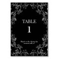 Black Chinoiserie Wedding Table Number | Zazzle