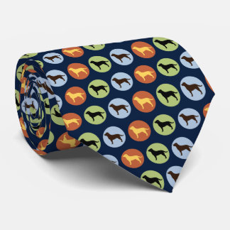 Black, Chocolate, and Yellow Labrador Retrievers Neck Tie
