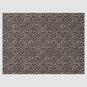 Black Chocolate Brown Bronze Leopard Print Tissue Paper