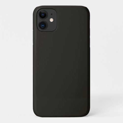 Black chocolate solid color  iPhone 11 case