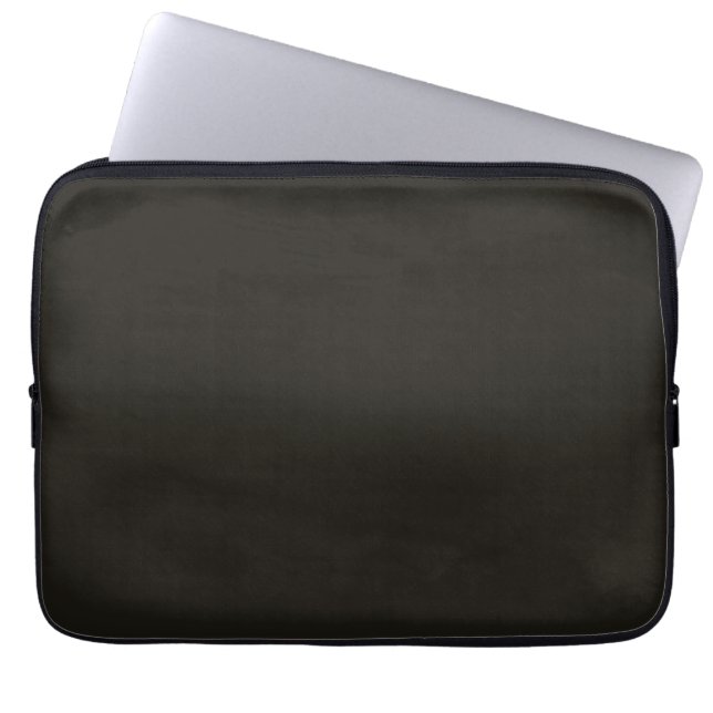 Black Chocolate Solid Color Laptop Sleeve (Front)