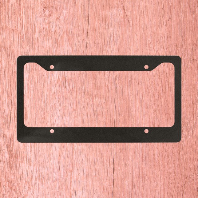 Black Chocolate Solid Color License Plate Frame (Creator Uploaded)