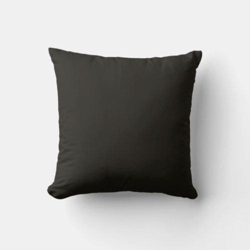 Black chocolate solid color  throw pillow