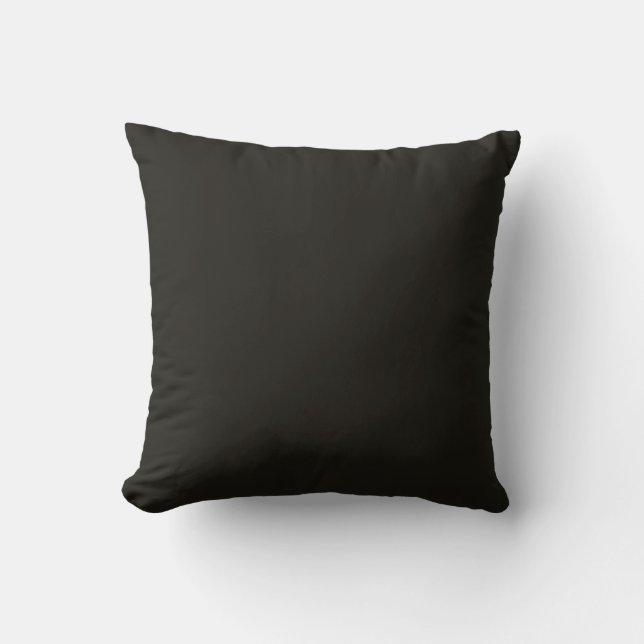 Black chocolate (solid color)  throw pillow (Front)