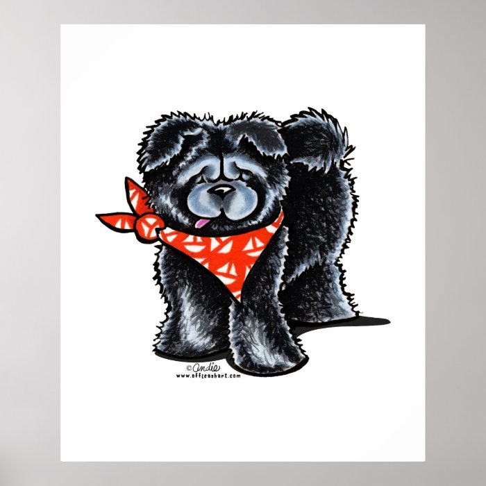 Black Chow Chow Sailor Print