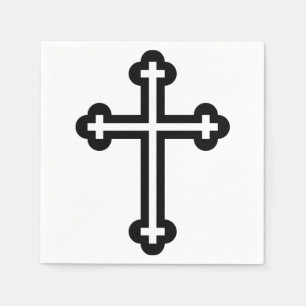 Black Christian cross Napkins