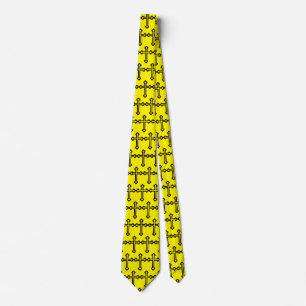 Black Christian cross Neck Tie