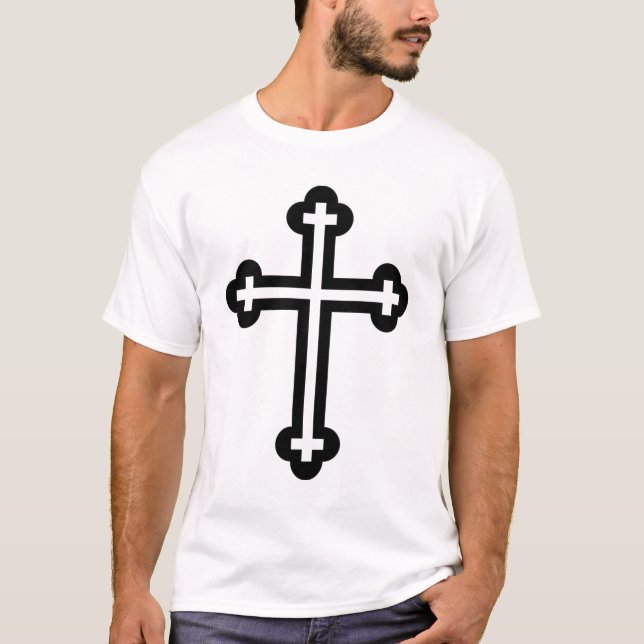 Black Christian cross T-Shirt (Front)