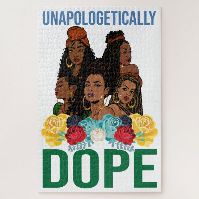 Black Christian Unapologetically Dope Friends Jigsaw Puzzle (Vertical)