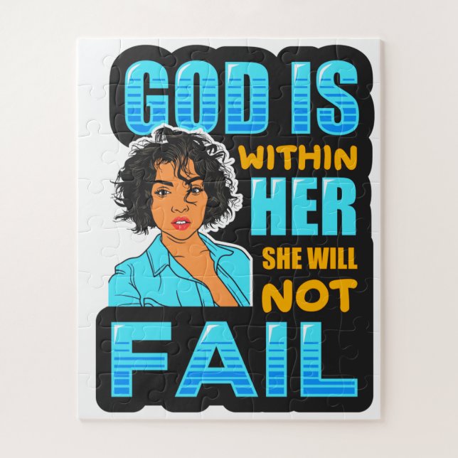 Black Christian woman melanin sista girl magic ebo Jigsaw Puzzle (Vertical)