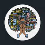 Black Christian Woman Melanin Women Pray Round Clock<br><div class="desc">Black Christian Woman Melanin Women Pray</div>