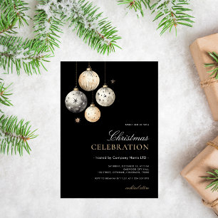 Black Christmas Celebration Office Corporate Party Invitation