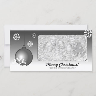 Black Christmas Decorative Ball Holiday Card