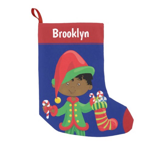 Black Christmas Elf Small Christmas Stocking