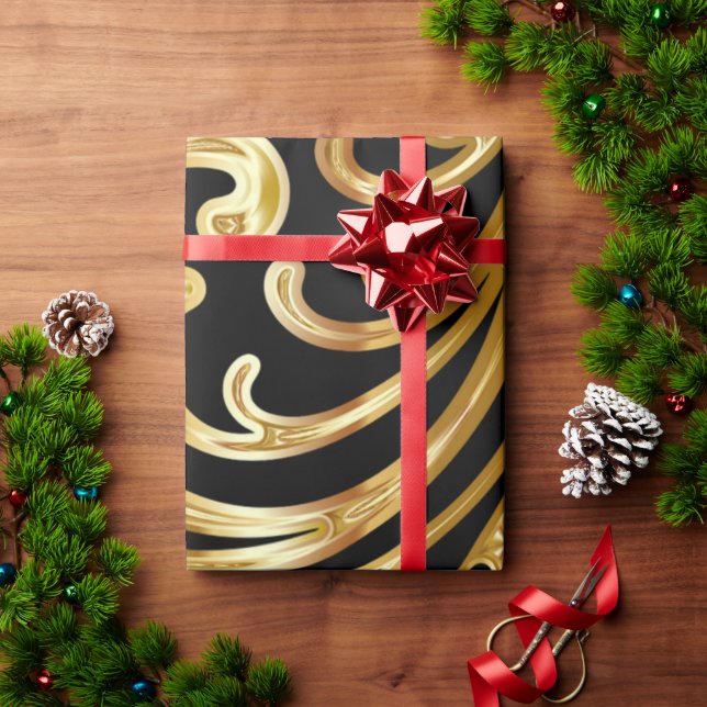 Black, Christmas Gifts Authority® Wrapping Paper (Holiday Gift)