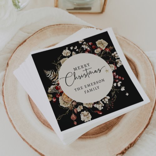 Black Christmas Napkins