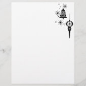 Black Christmas ornaments Letterhead (Front)