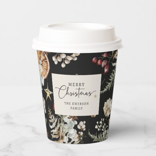 Black Christmas Paper Cups