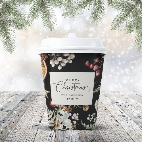 Black Christmas Paper Cups