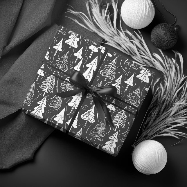 Black Christmas Pattern#6 ID1009 Wrapping Paper (Creator Uploaded)