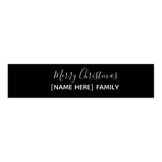Black Christmas Personalized Napkin Rings