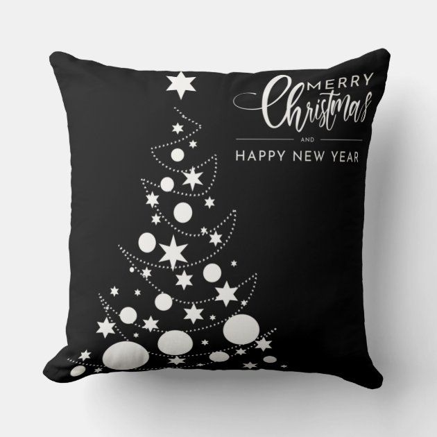 Black and 2024 white christmas pillows