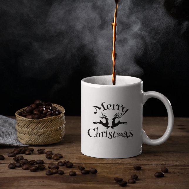 Black Christmas Reindeer Coffee Mug (Creator Uploaded)