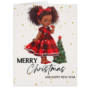 Black Christmas Sista Melanin Queen Women Xmas Cards