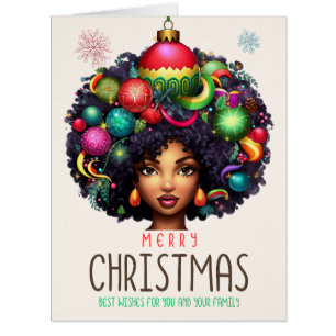Black Christmas Sista Melanin Queen Women Xmas Cards