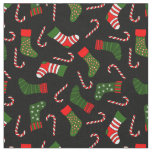 black christmas stockings fabric