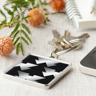 Black Christmas Trees on Silver
