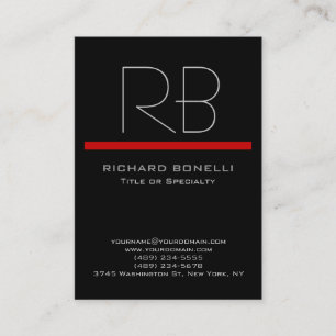 Black chubby modern background business card
