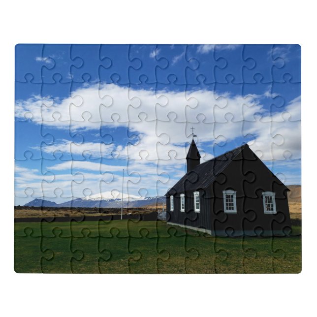 Black Church of Budir on Puzzle (Puzzle Horizontal)