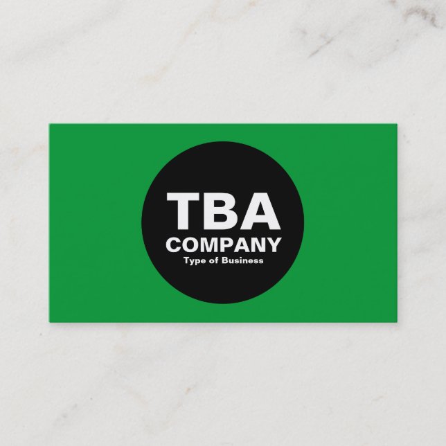 Black Circle - Grass Green Business Card (Front)