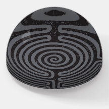 Black Circle Labyrinth (Gray) Fine Art