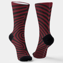Black Circle Labyrinth (Maroon) Fine Art