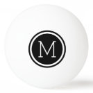 Black Circle Monogram Personalized Ping Pong Ball Black Circle Monogram Personalized Ping Pong Ball