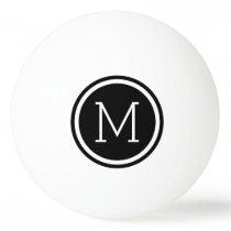 Black Circle Monogram Personalized Ping Pong Ball Black Circle Monogram Personalized Ping Pong Ball