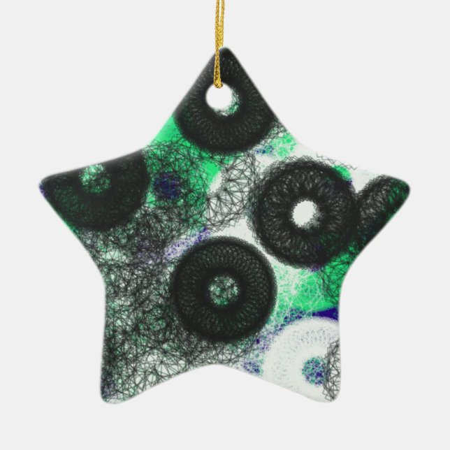 black circle mystery and dark ceramic ornament (Front)